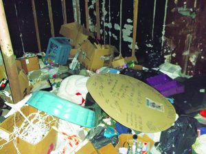 Trashouts are whole-house cleaning jobs where pay is based on the amount of debris, which is measured in cubic yards. Five cubic yards is about the size of a washing machine.