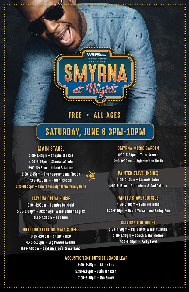 Smyrna music fest announces headliner and WSFS as sponsor DBT